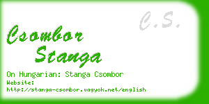 csombor stanga business card